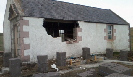 August 2013 - breaking through the chapel wall